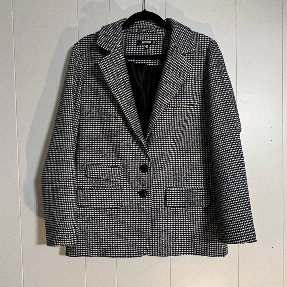 Missguided Oversized Houndstooth Blazer - Picture 3 of 7